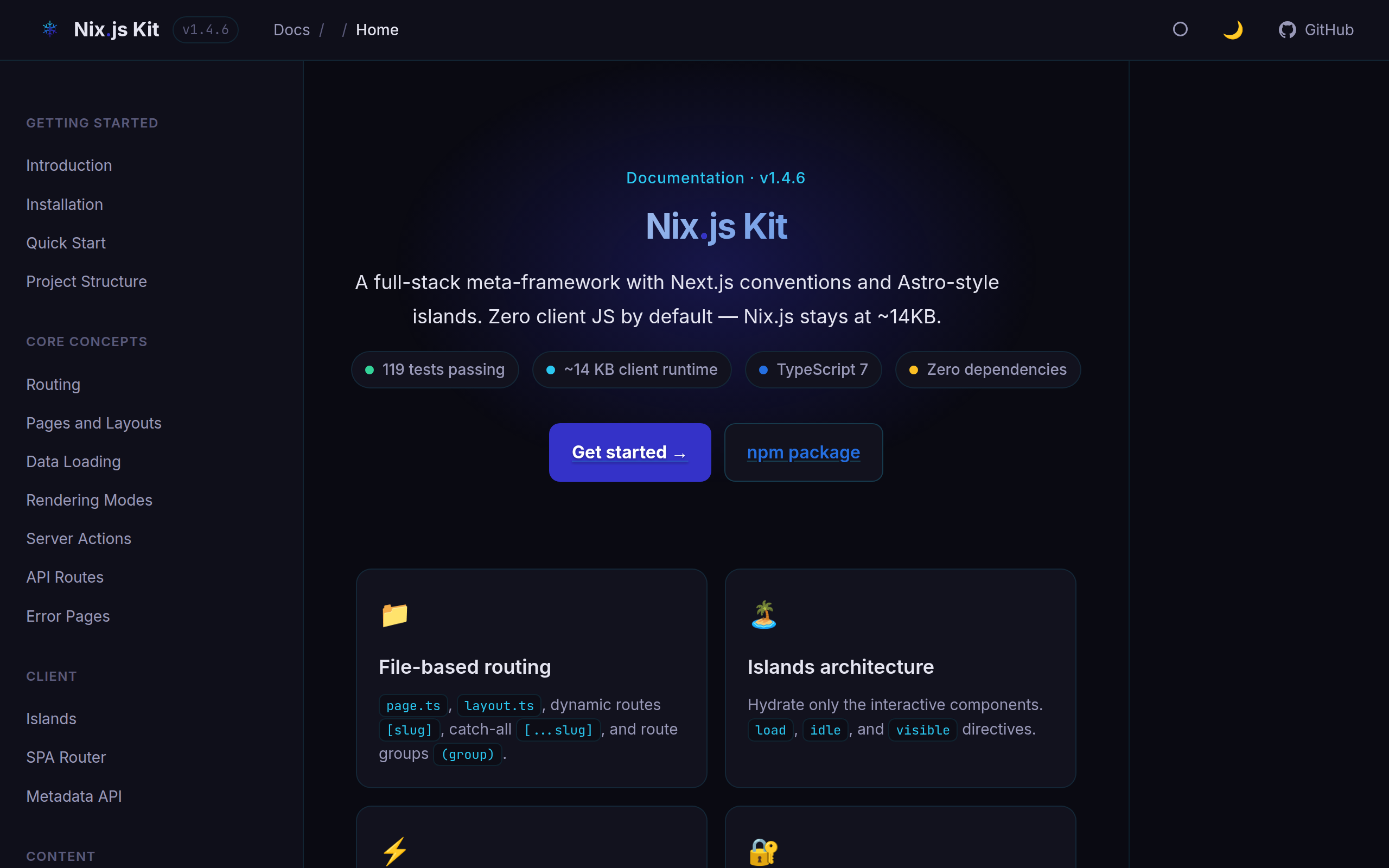 Elur Kit documentation site — built with Elur Kit itself (dogfooding)